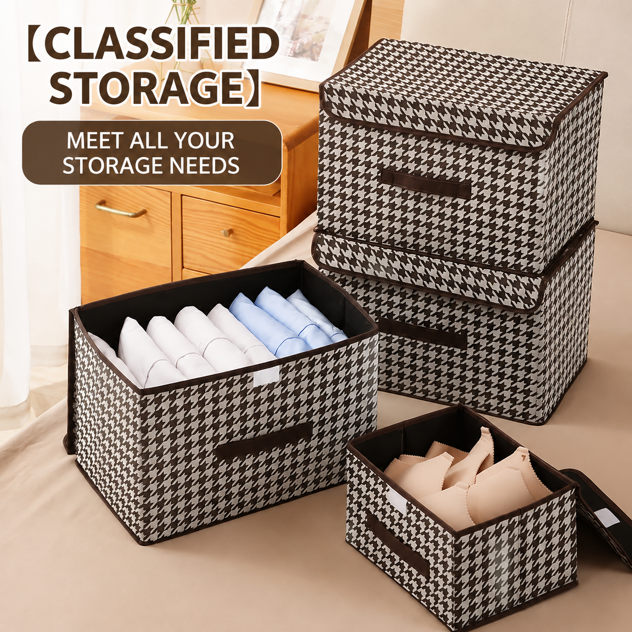 Custom Non Woven Fabric Storage Box  Foldable Storage Organizer Manufacturer