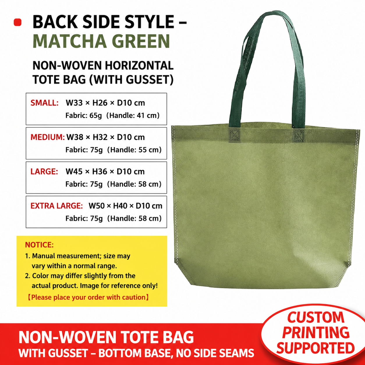 Non Woven Tote Bag with Bottom Gusset
