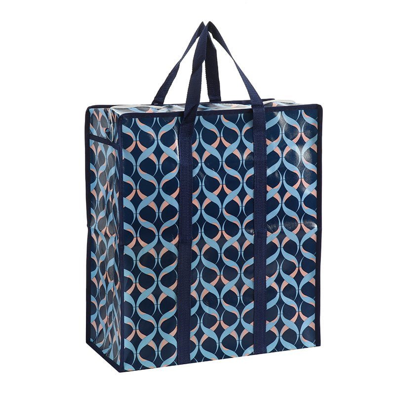 Custom Printed BOPP Laminated Non Woven Shopping Bag with Zipper Closure