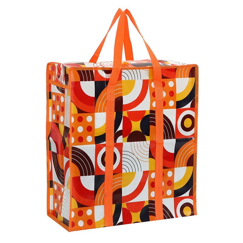 Custom Printed BOPP Laminated Non Woven Shopping Bag with Zipper Closure