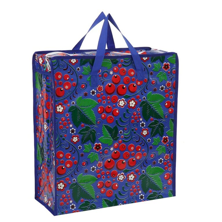 Custom Printed BOPP Laminated Non Woven Shopping Bag with Zipper Closure