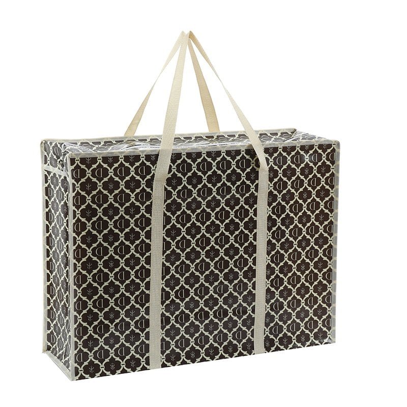 Custom Printed BOPP Laminated Non Woven Shopping Bag with Zipper Closure