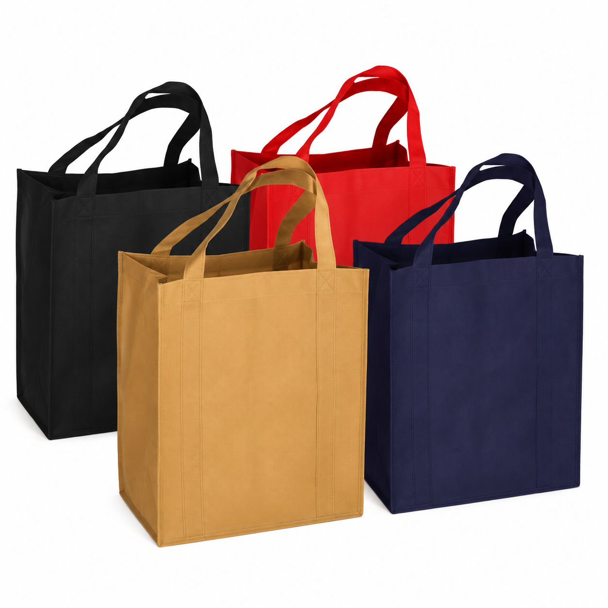 Custom Non Woven Tote Bag with Bottom and Side Gusset