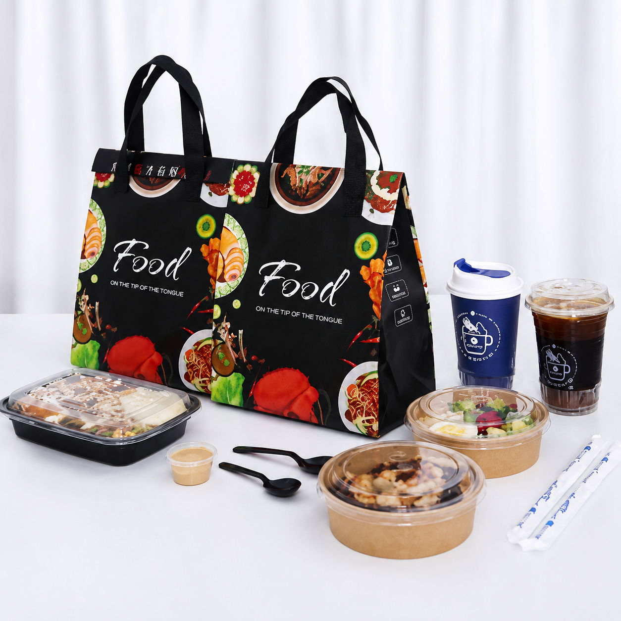 Custom Non Woven Insulated Cooler Bag with Aluminum Foil Lining