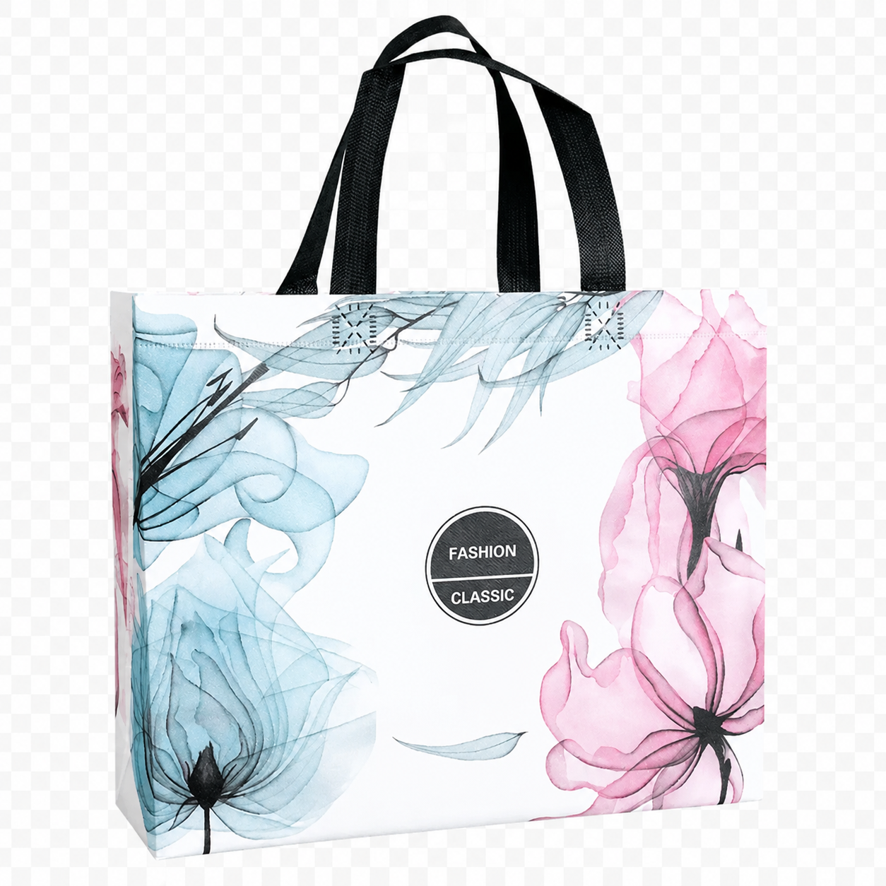Custom Printed Laminated Non Woven Tote Bag with Handle
