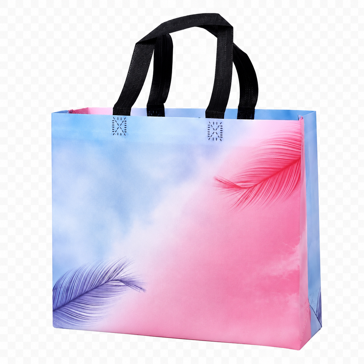 Custom Printed Laminated Non Woven Tote Bag with Handle