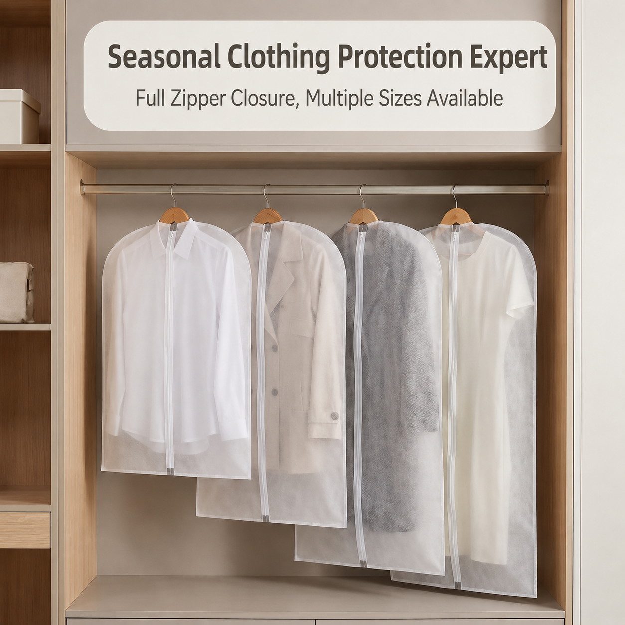 Custom Non Woven Garment Bags with Zipper