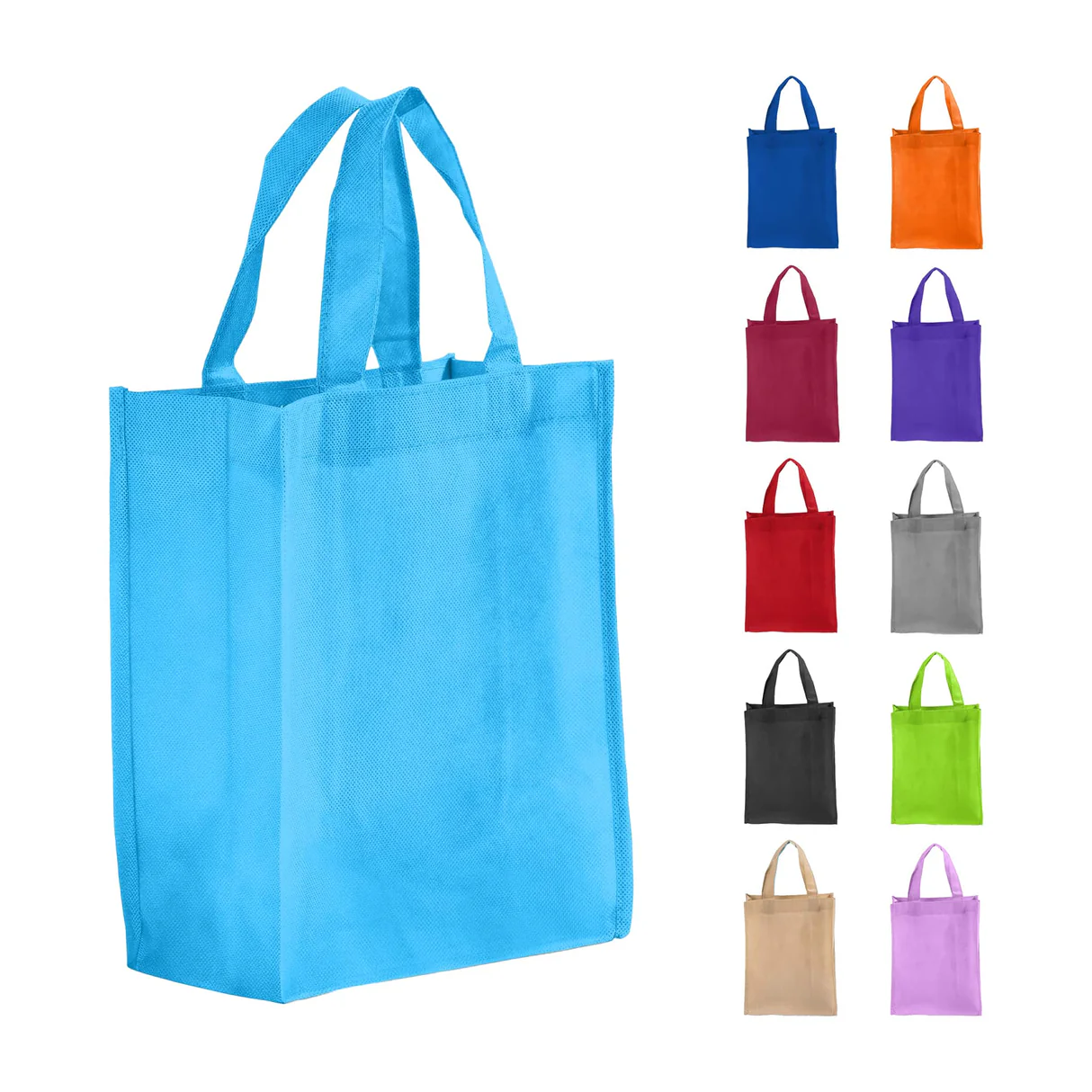Custom Non Woven Tote Bag with Bottom and Side Gusset