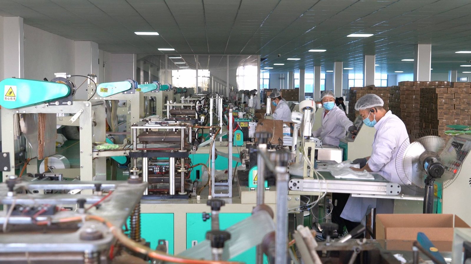 Disposable glove production factory